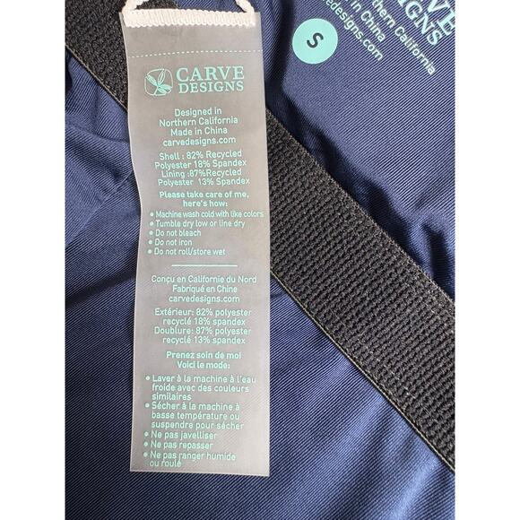 Carve Designs Beacon Onepice Swimsuit Blue Floral High Support Full Coverage S - Picture 7 of 13